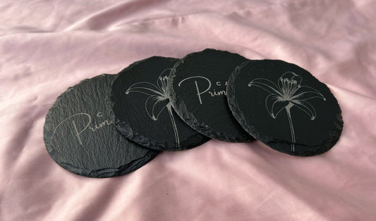 Kiviset pyöreät lasinaluset